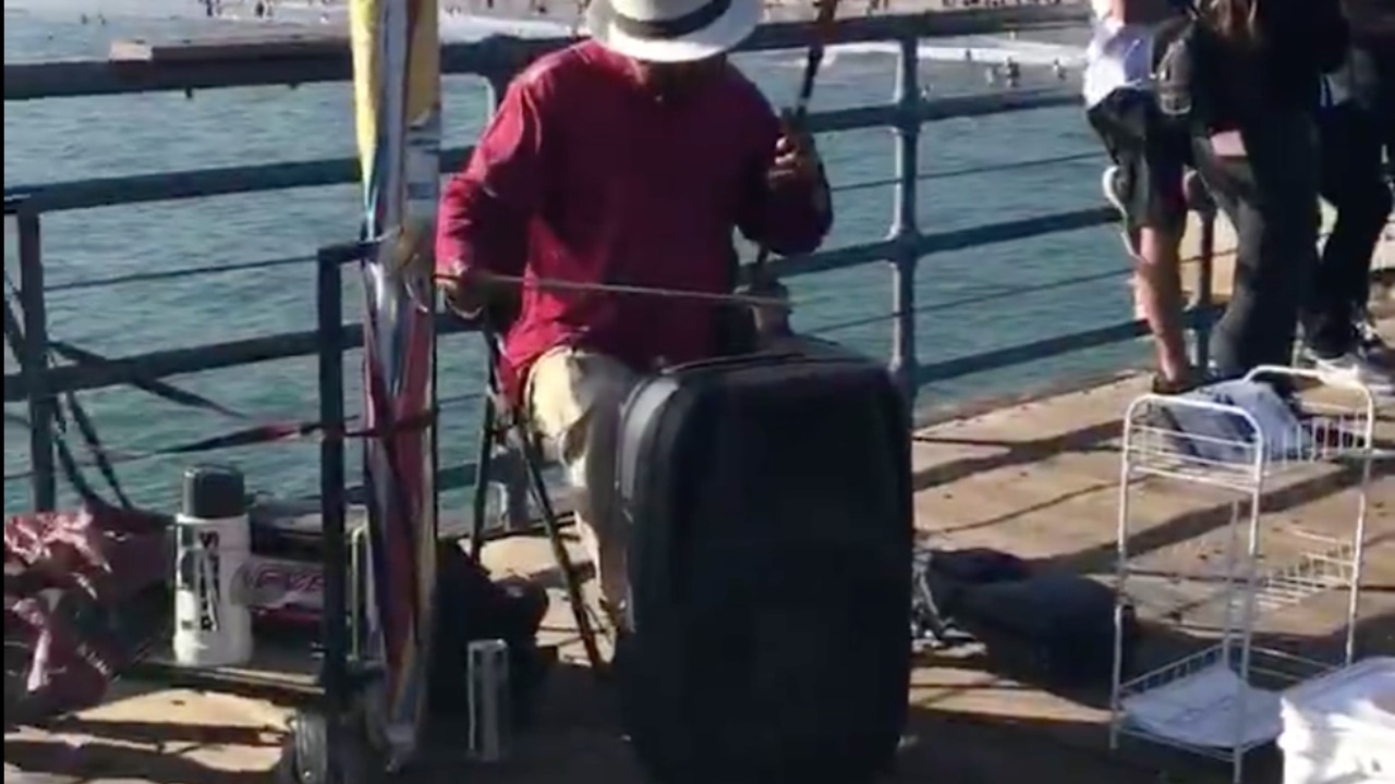 The Street Artist Plays "Đàn Nhị" (Vietnamese Two-Chord Fiddle)