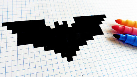 how to Draw Batman logo 2 - Hello Pixel Art by Garbi KW