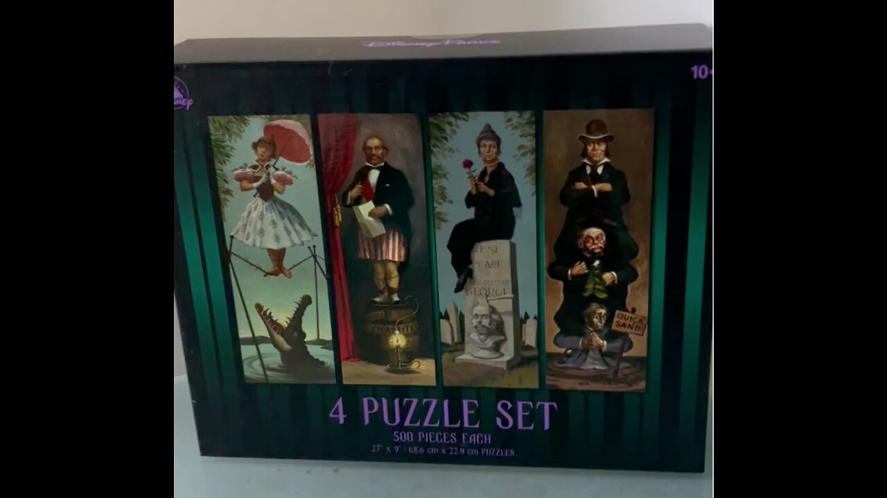 Disney Parks Haunted Mansion Stretching Portraits Puzzle Set of 4 #shorts