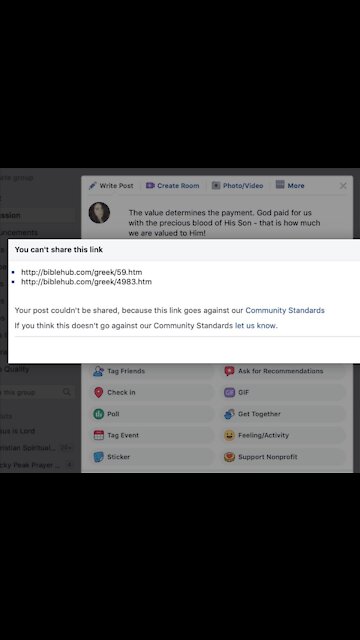 Facebook censoring the Bible again!