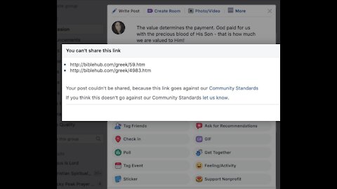 Facebook censoring the Bible again!