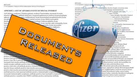 SECRET PFIZER DOCUMENTS ARE RELEASED