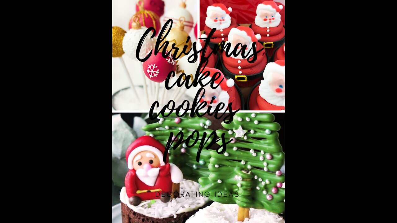 Christmas cake cookies pops