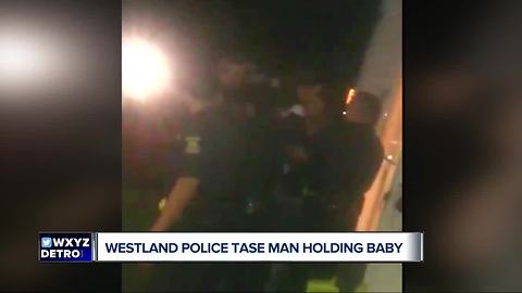 Westland police accused of tasing a man holding a 2-month-old