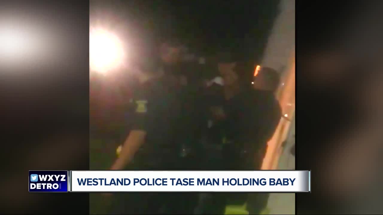 Westland police accused of tasing a man holding a 2-month-old