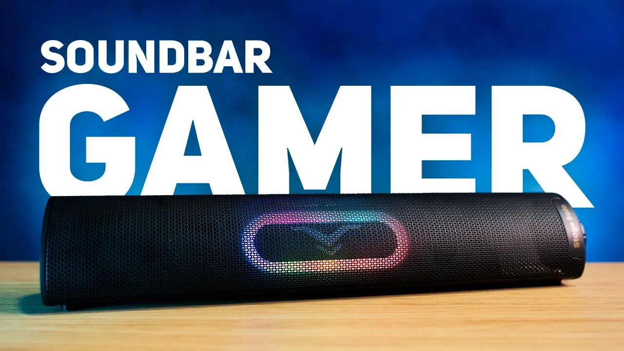 SoundStage Solo | 12W, Bluetooth 5.3, RGB - SoundBar Gamer (PS4, PS5 Portáteis e +)