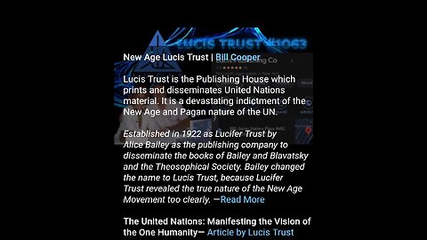 Documentary: New Age Lucis Trust