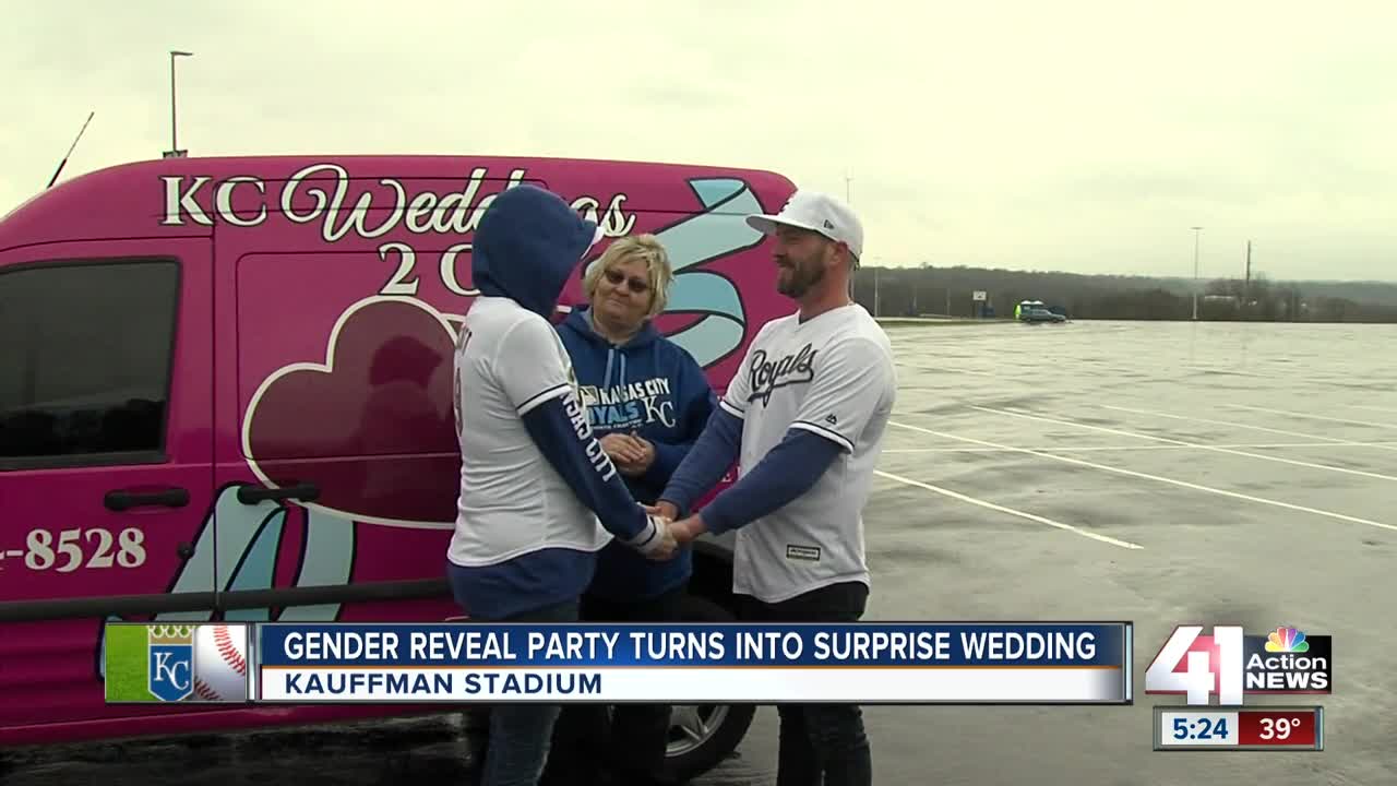 Royals wedding: Couple expecting twins ties knot before game in parking lot