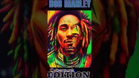 Bob Marley Cyberpunk AI Art Edition #bobmarley #cyberpunkcity #music #classicmusic