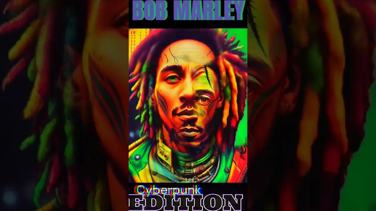 Bob Marley Cyberpunk AI Art Edition #bobmarley #cyberpunkcity #music #classicmusic