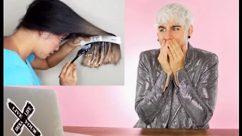 HAIRDRESSER REACTS TO DIY BOX DYE OMBRE FAILS! |bradmondo