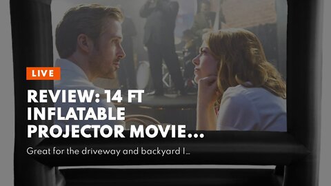 Review: 14 FT Inflatable Projector Movie Screen for Outside Indoor 104" FrontRear Projection B...