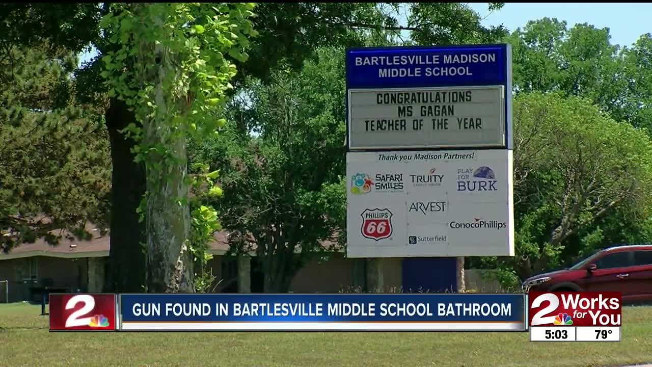 Gun found in Bartlesville middle school bathroom