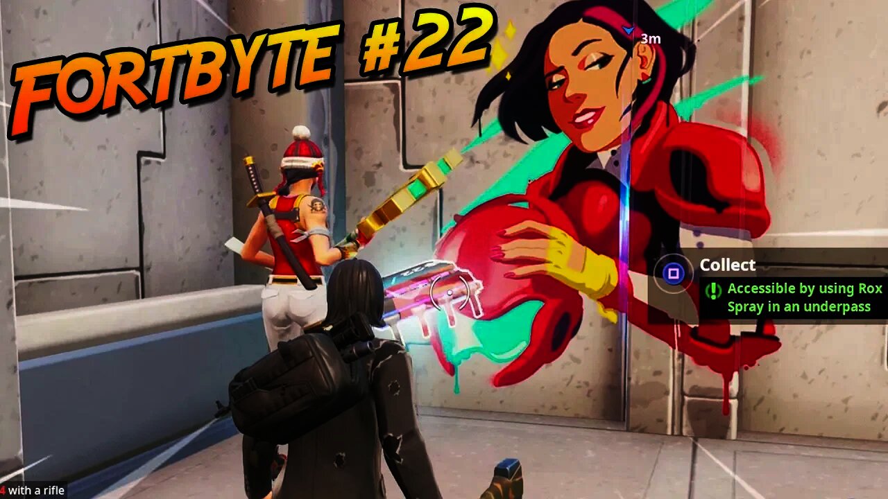 Fortbyte #22 Rox Spray in Underpass | FORTNITE LOCATION