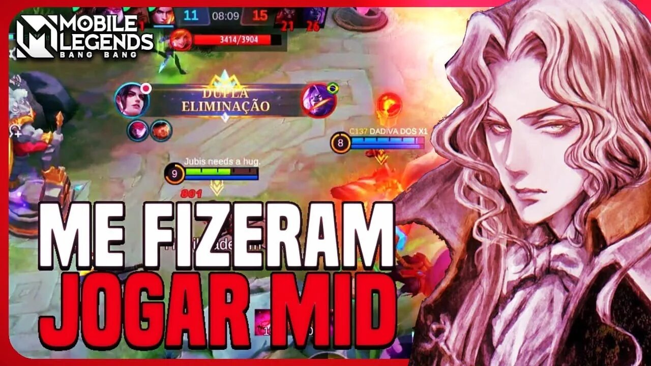FUI SOLOQ E TIVE QUE PEGAR MID 😭 | MLBB