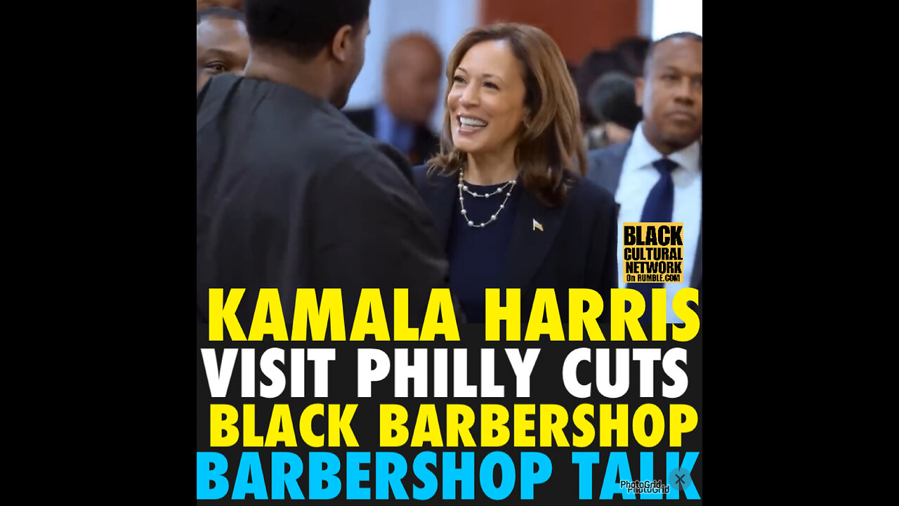 KH #23 Kamala Harris visit a Black Barbershop Philly Cuts in Philadelphia Pa….