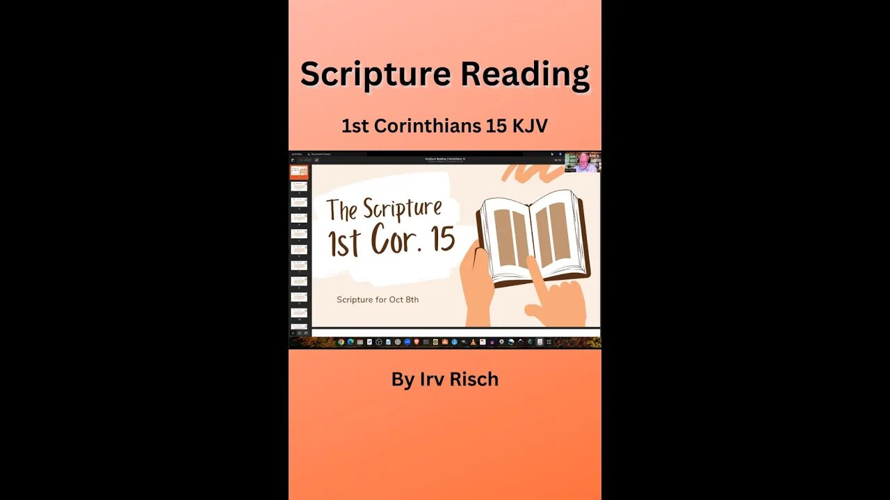 Scripture Reading 1 Corinthians 15 KJV, read by Irv Risch