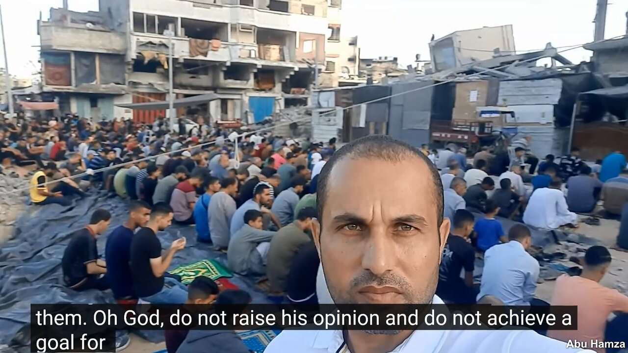 North Gaza Jabalia Camp - Prayers Given With Destruction Everywhere During Eid al-Adha