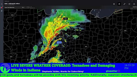 LIVE SEVERE WEATHER OUTBREAK COVERAGE for Indiana