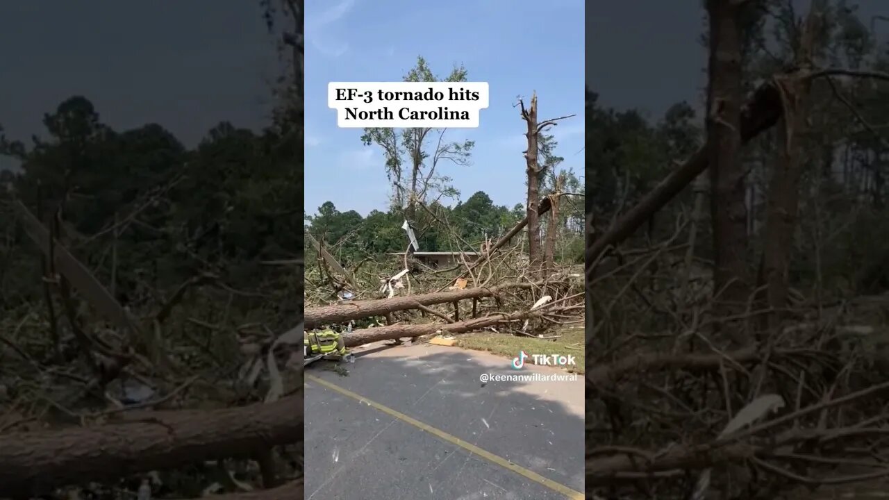 #tornado touchdown in NC look at the damage. 🌪️🌧️⛈️⚡