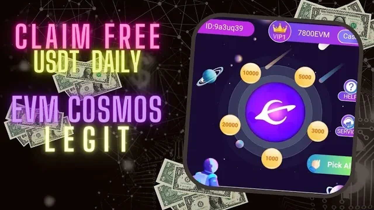 No investment Claim free usdt daily | EVM.cosmos-ams | earn free 5000 evm cosmos every 24 hour