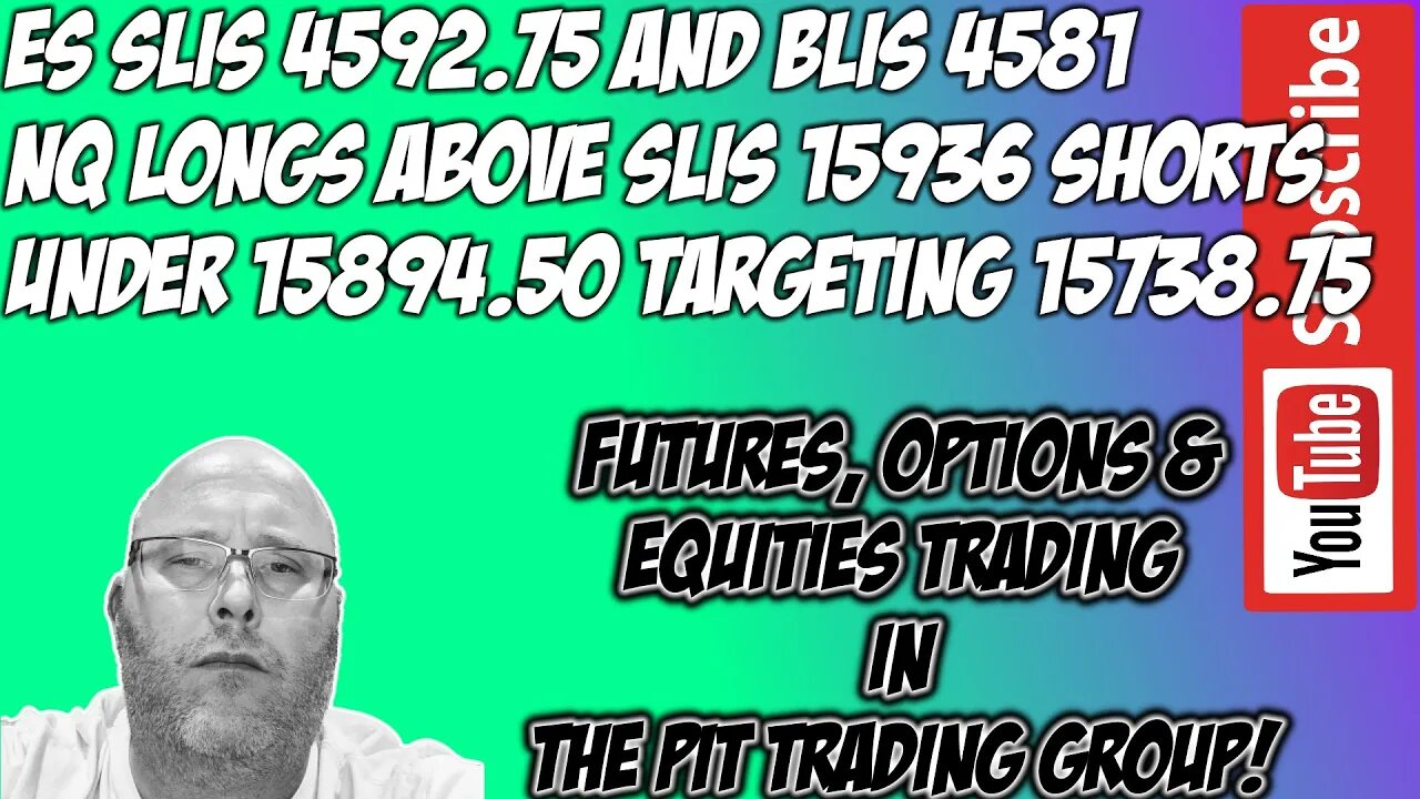 ES NQ Weak RTY Turning - Premarket Trade Plan - The Pit Futures Trading