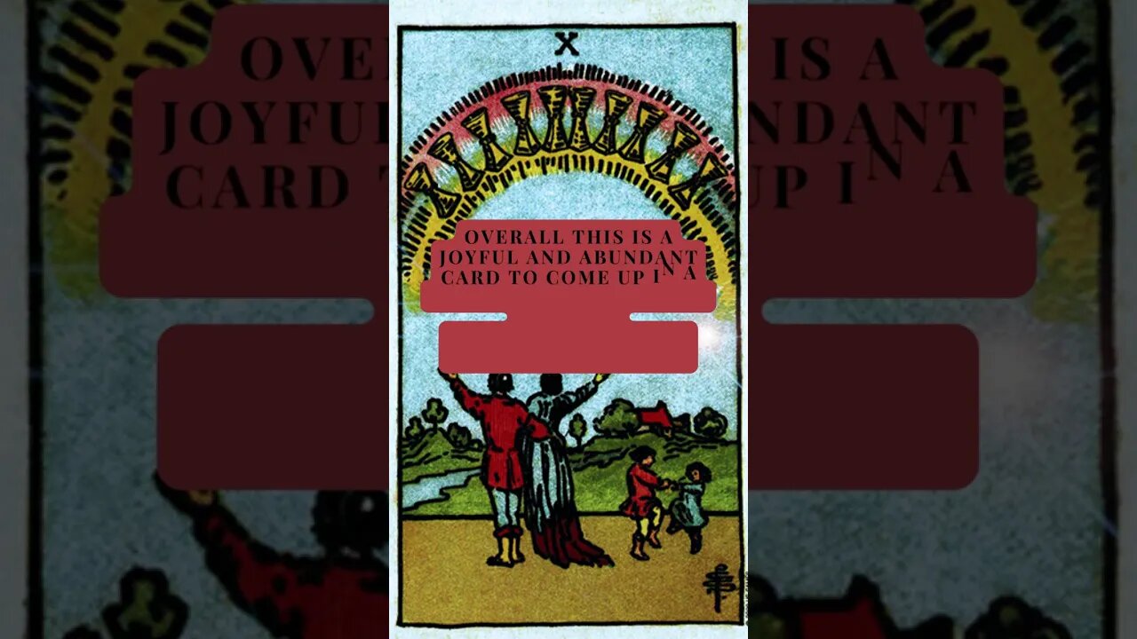 TAROT- 10 of Cups - 3 Part Series 3 #shorts #inspiration #tarot