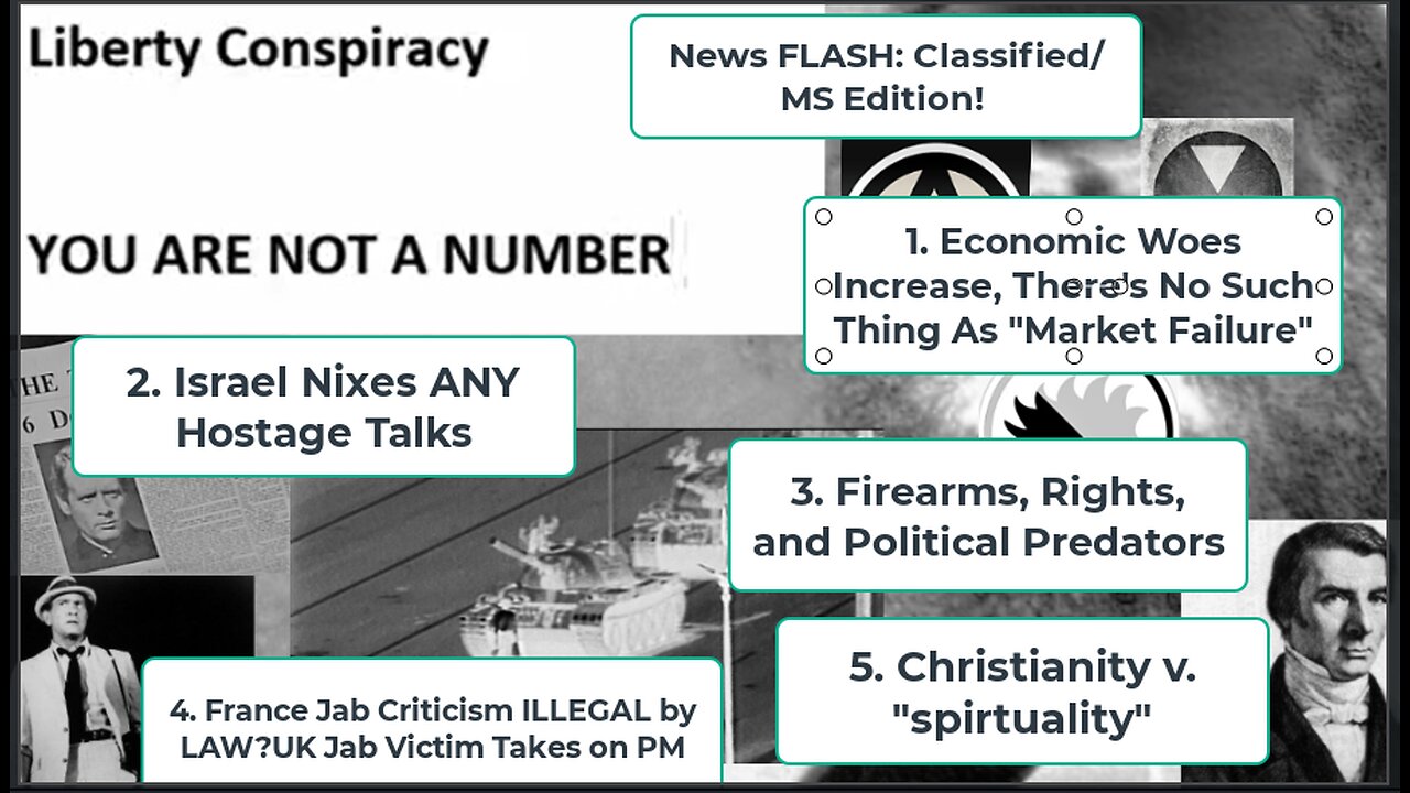 Liberty Conspiracy LIVE 2-15-24! Govt: Blame the Market, Israel: No Talks, UK Jab Victim v. PM