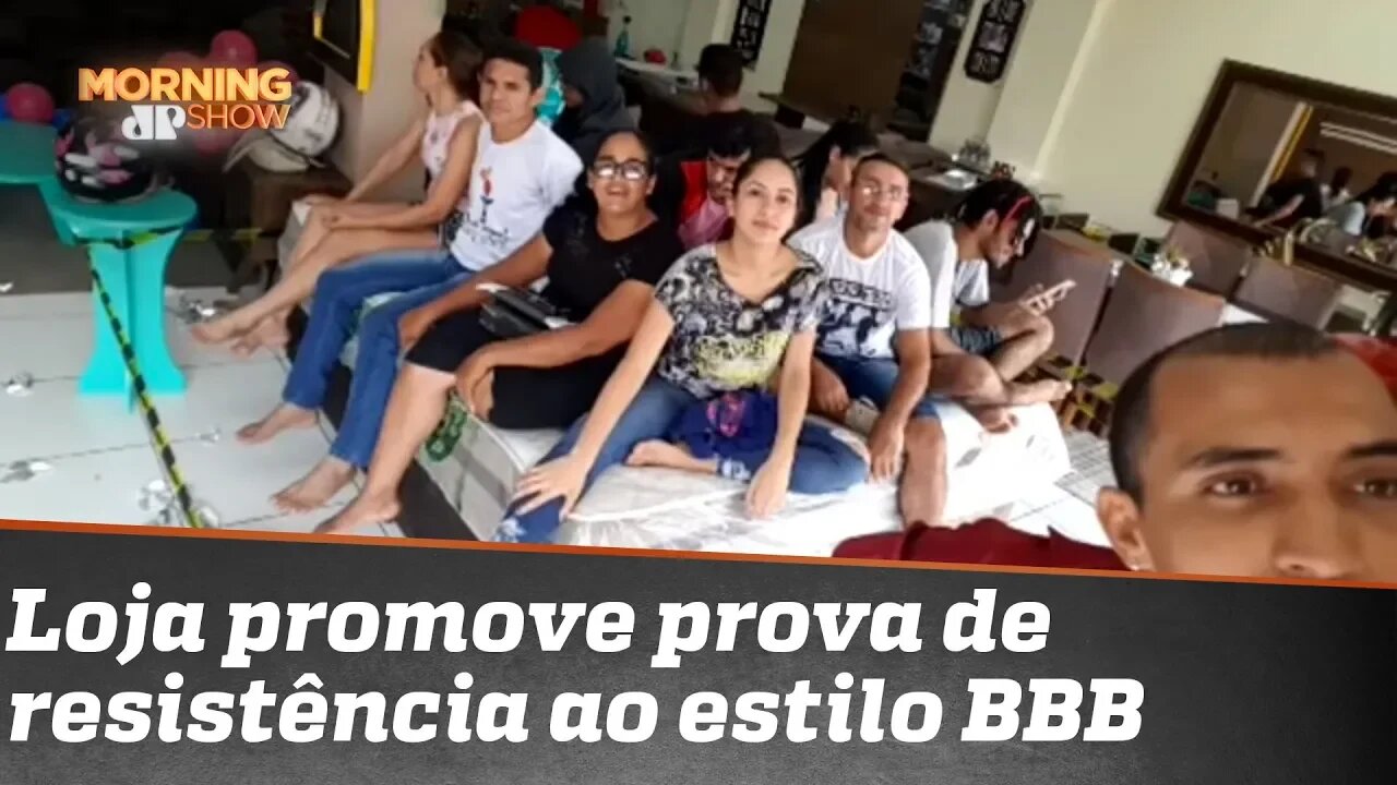 A incrível história de uma prova de resistência valendo um colchão em loja de móveis