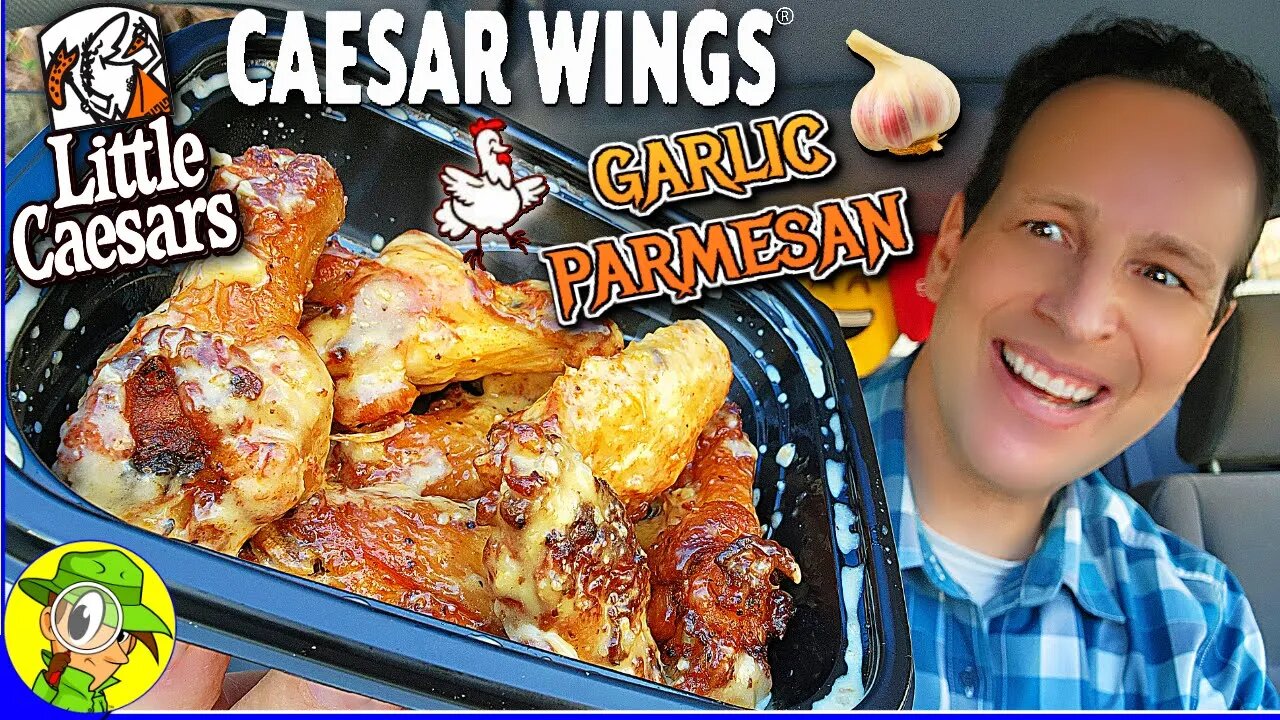 Little Caesars® 🍕 CAESAR WINGS® | GARLIC PARMESAN Review 🧄🧀🍗 Peep THIS Out! 🕵️‍♂️