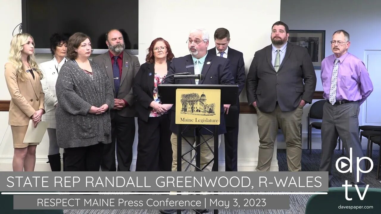 Rep Randall Greenwood Respect Maine Presser