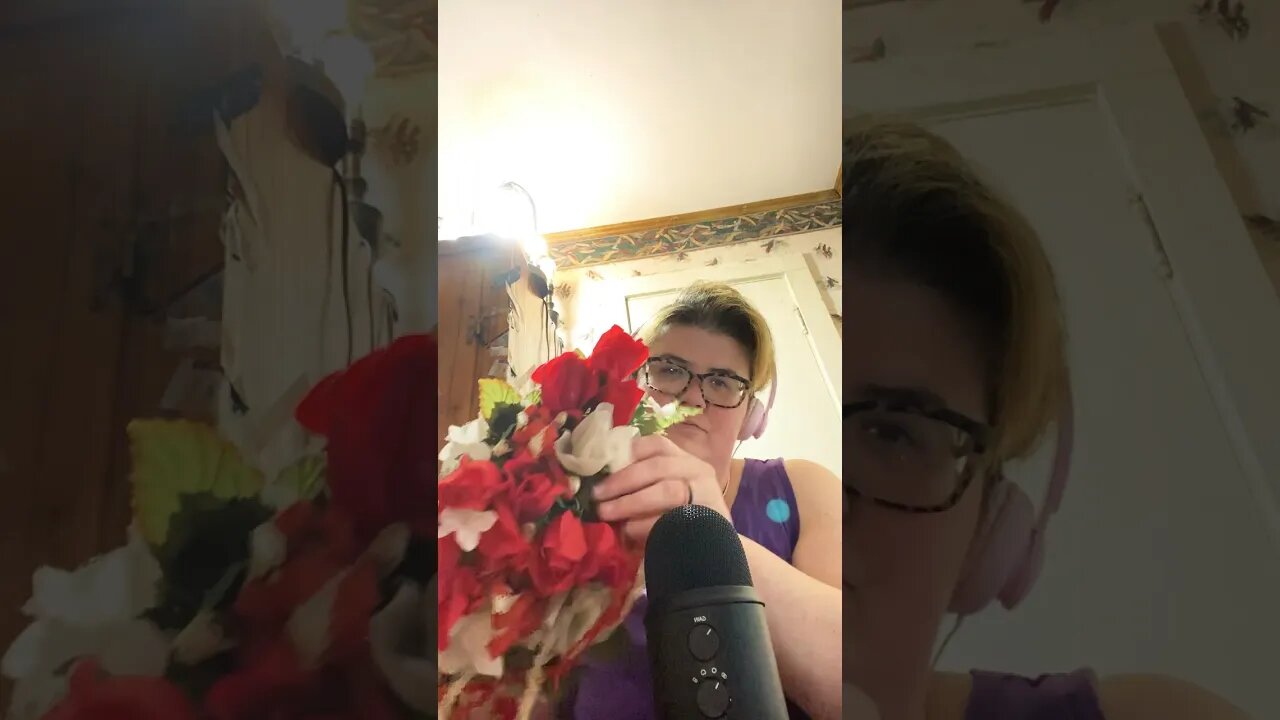ASMR Crinkling Silk Flowers and Lace