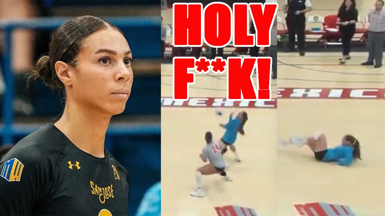 Crowd SHOCKED! Trans Volleyball player Blaire Fleming SPIKES the ball into another female's body!