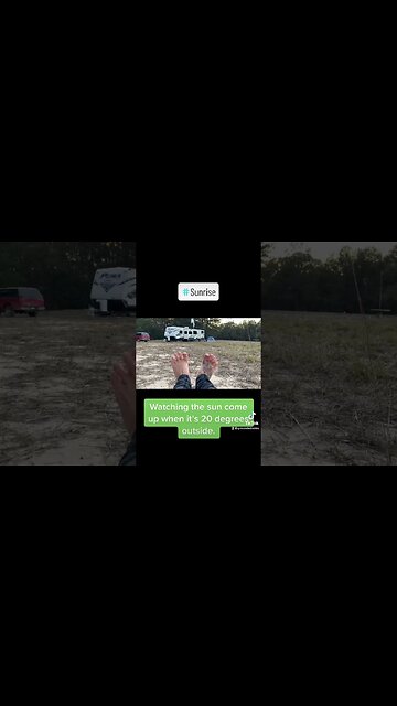 Sunrise on a chilly day #barefoot #barefootlife #nomad #rvliving #chilly