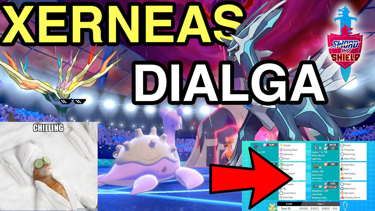 Xerneas being carried chilling in the back! • VGC Series 8 • Pokemon Sword & Shield Ranked Battles