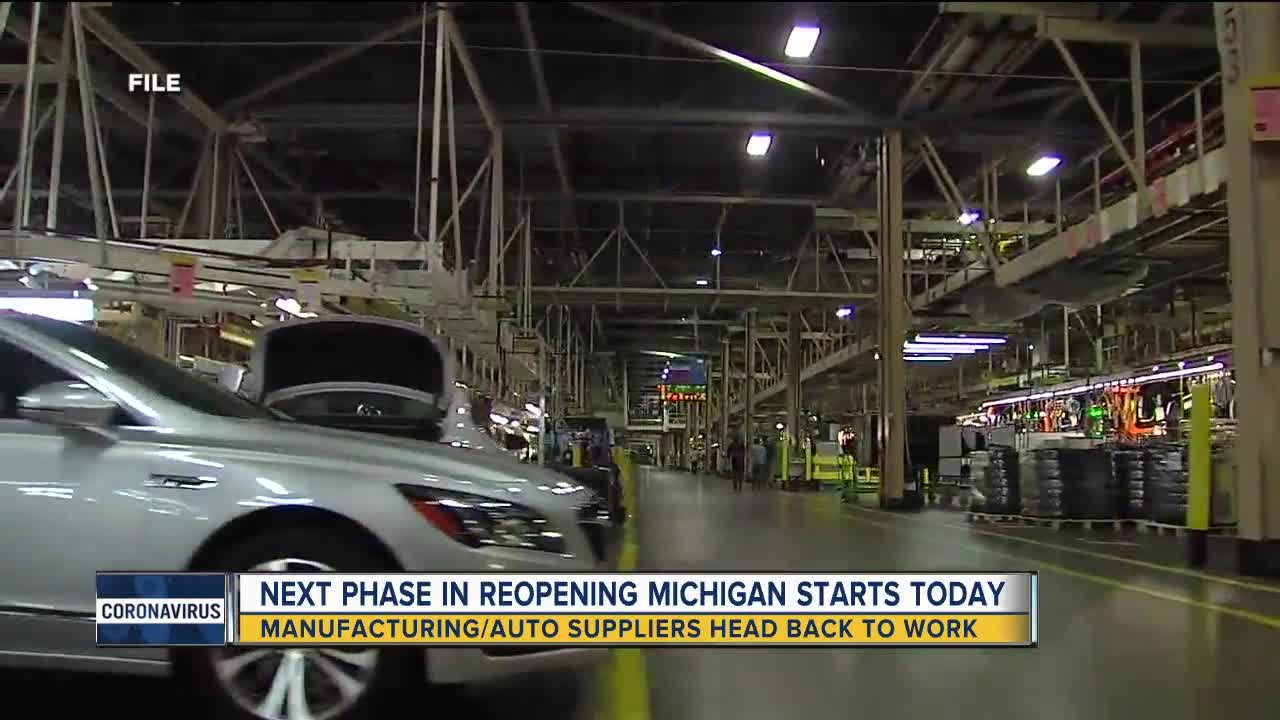 Auto suppliers, manufacturing sector back to work in Michigan today