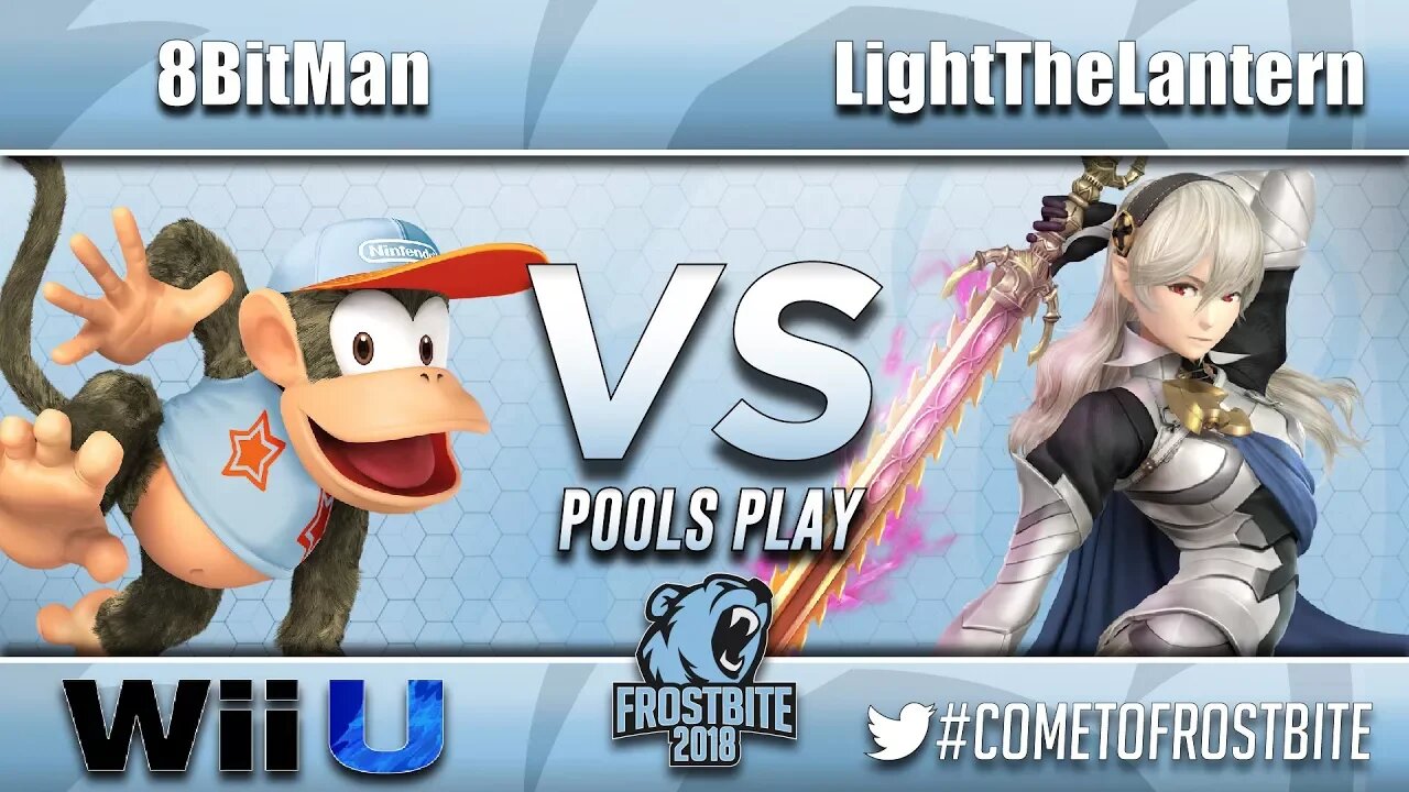 8BitMan (Diddy, ROB) vs. SRC GGEA LightTheLantern (Corrin, ZSS) - Wii U Pools Play - Frostbite 2018