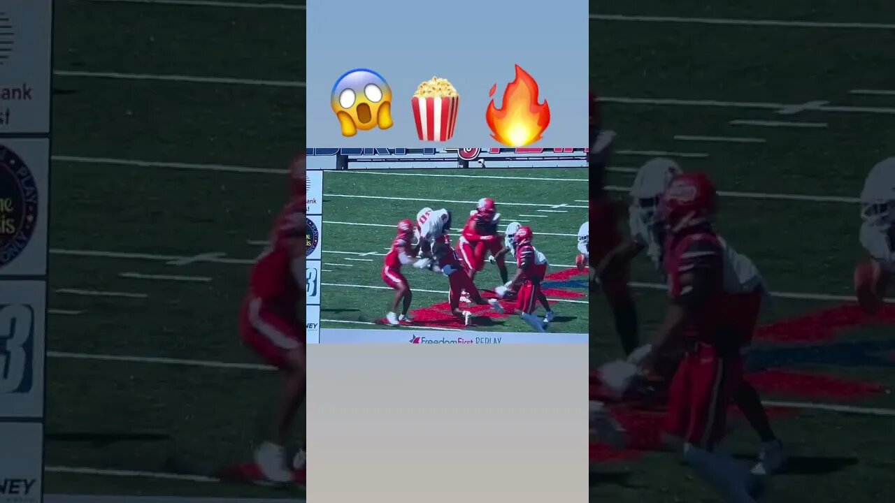 LIBERTY Vs BOWLING GREEN BIG HIT💥🤯🔥❗️ #americanfootball #youtubeshorts #fypシ #libertyflames #va