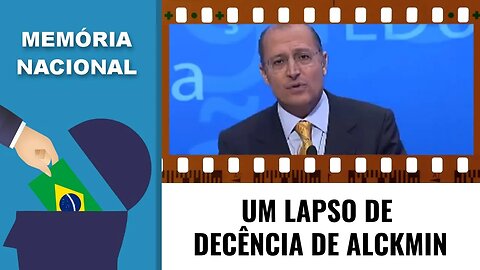 UM LAPSO DE DECÊNCIA DE ALCKMIN