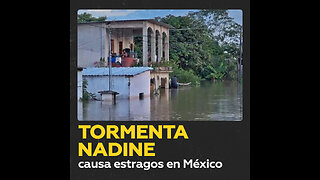 La tormenta Nadine provoca inundaciones y desbordes en Veracruz, México