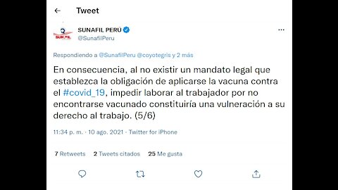 Trabajador no está obligado a la vacuna Covid19.