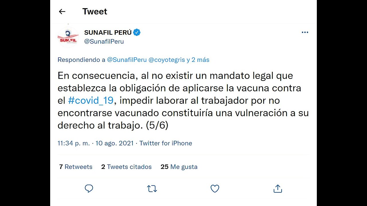 Trabajador no está obligado a la vacuna Covid19.