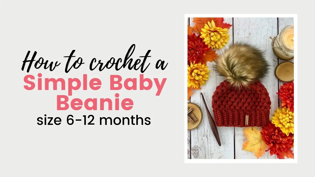 Easy Crochet Baby Beanie Pattern For Beginners