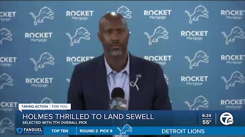 Holmes, Lions thrilled to land Sewell with 7th overall pick