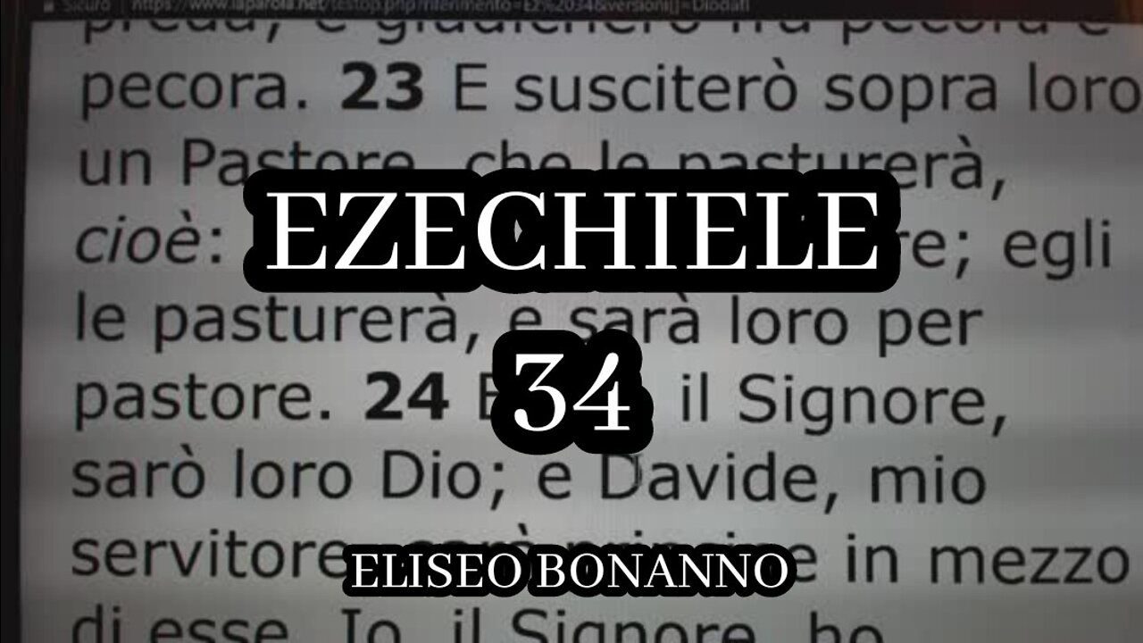 EZECHIELE 34 MEDITIAMO LA PAROLA DI DIO.