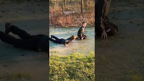 Belly Slide on Ice