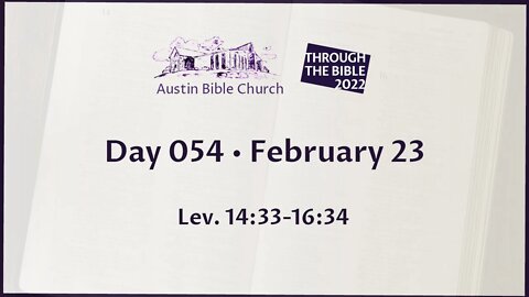 Through the Bible 2022 (Day 054)