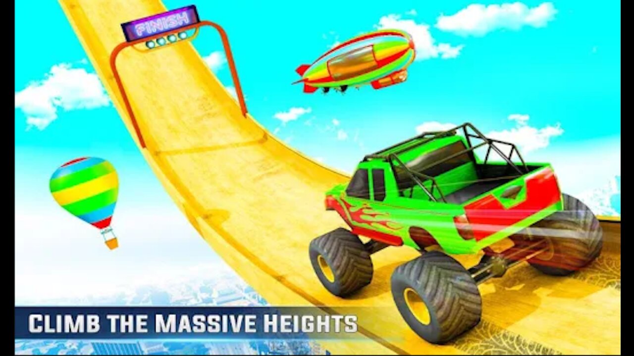 Impossible Monster Truck GT Stunt Car Racing Games _ Android Gameplay