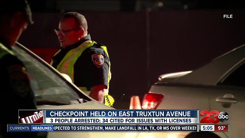 DUI checkpoint held on East Truxton Avenue