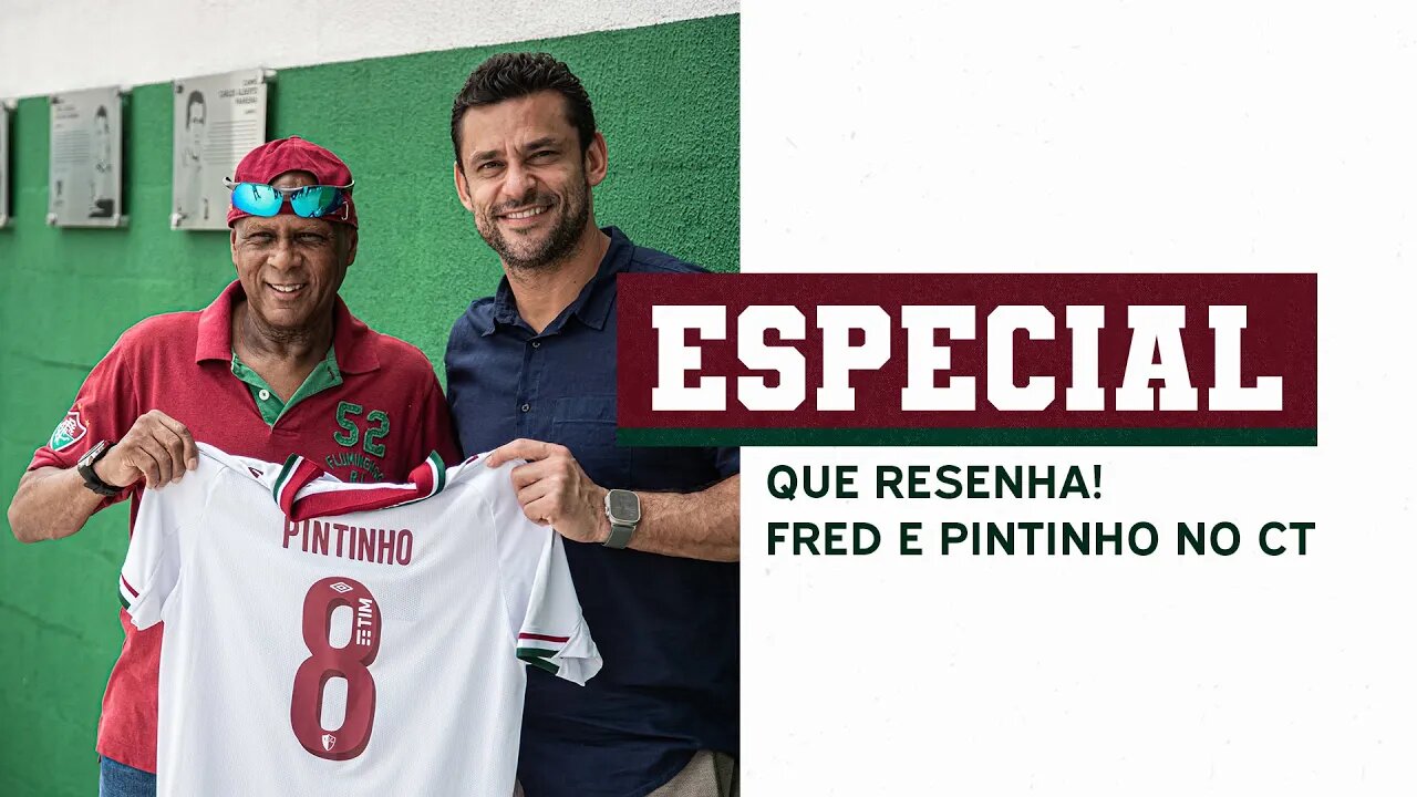 ENCONTRO DE ÍDOLOS: CRAQUE DA MÁQUINA, CARLOS ALBERTO PINTINHO VISITA O CT DO FLUMINENSE